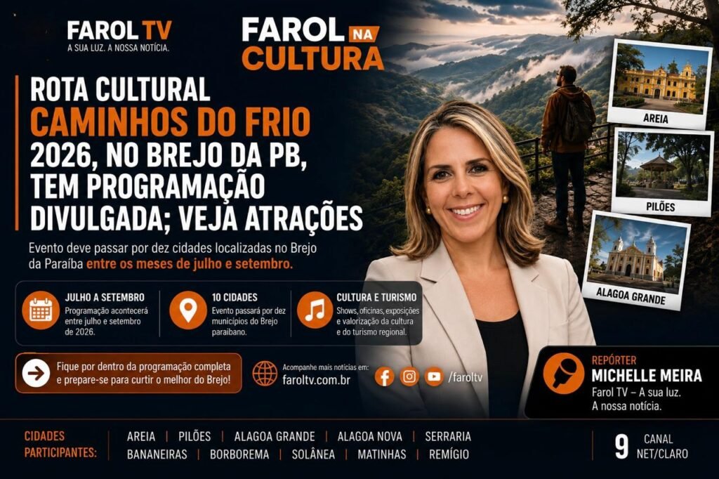 Rota Cultural Caminhos do Frio 2026 tem programação divulgada no Brejo paraibano