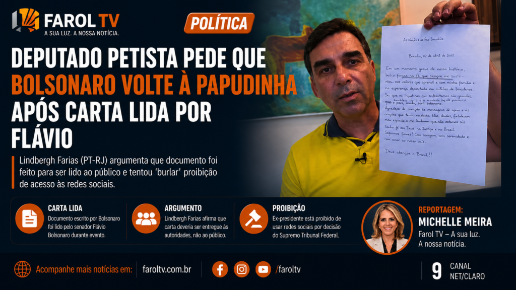 Deputado do PT pede que Bolsonaro volte à Papudinha após carta lida por Flávio