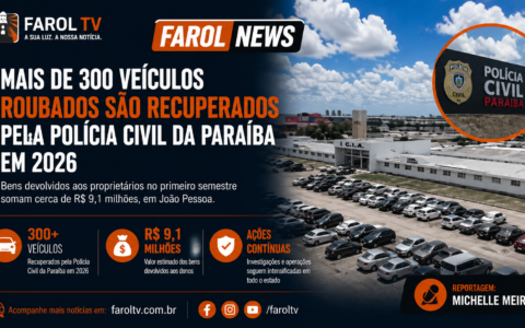 Polícia Civil da Paraíba recupera mais de 300 veículos roubados no primeiro semestre de 2026