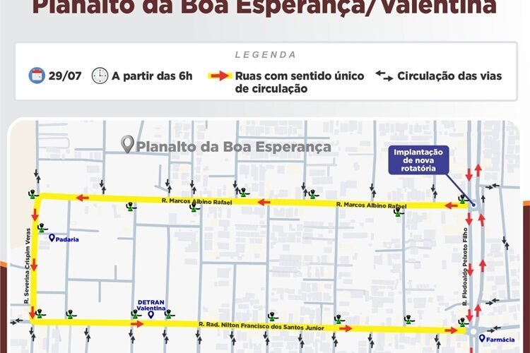 ATENÇÃO MOTORISTAS: Semob-JP implanta binário no Valentina e já está valendo