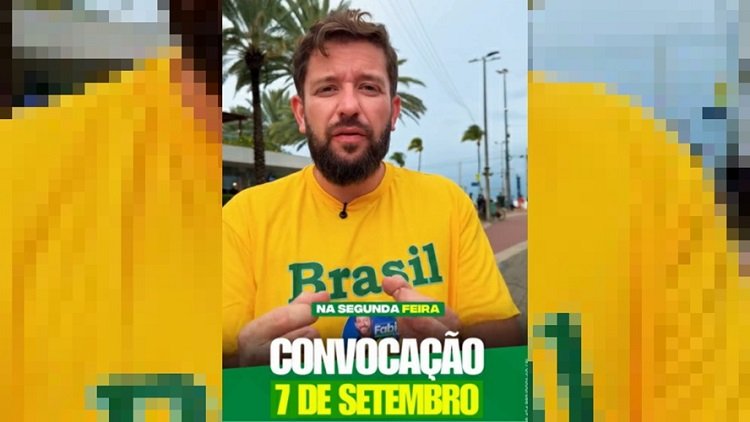 Candidato da Família Bolsonaro, Fábio Lopes chama paraibanos para ato de 7 de Setembro no Busto de Tamandaré: “Vista verde e amarelo e vem!”